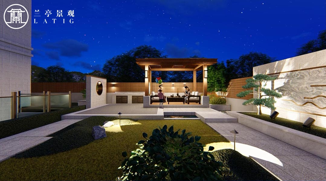 青島花園設計-海棠灣別墅庭院設計