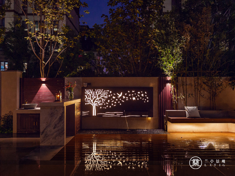 青島別墅庭院景觀設計-博觀一品別墅庭院設計實景案例